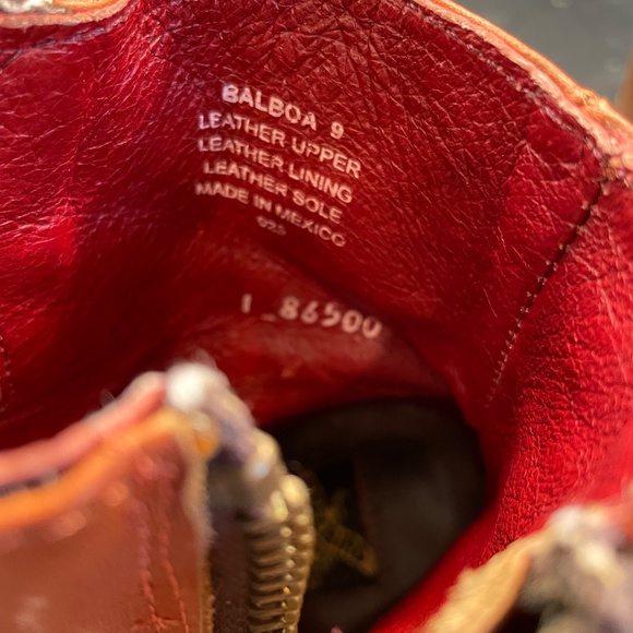 FREEBIRD Boots Light Brown with 3 Zippers + Tan Roping - Picture 8 of 11